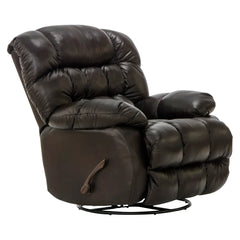 Leather Match Swivel Glider Recliner