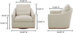 Beige Swivel Chair