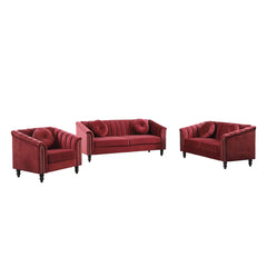 Cranbrook 3-piece sofa set RED