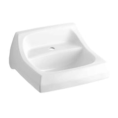 Wall Mount Bathroom Sink with Overflow -  22" Ceramic