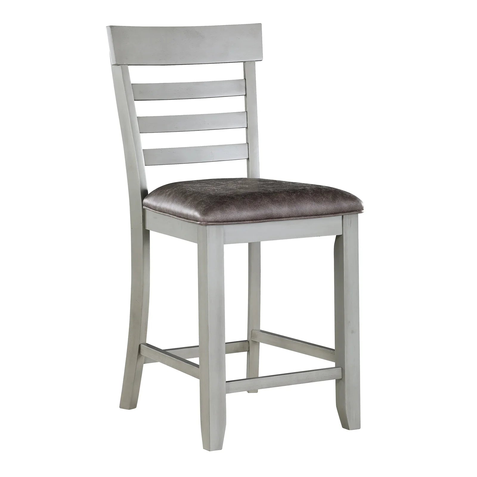 Upholstered 24'' Counter Stool Grey (Set of 2)