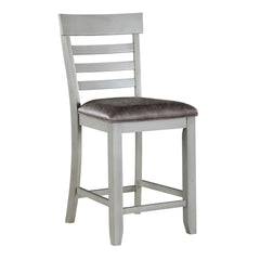 Upholstered 24'' Counter Stool Grey (Set of 2)