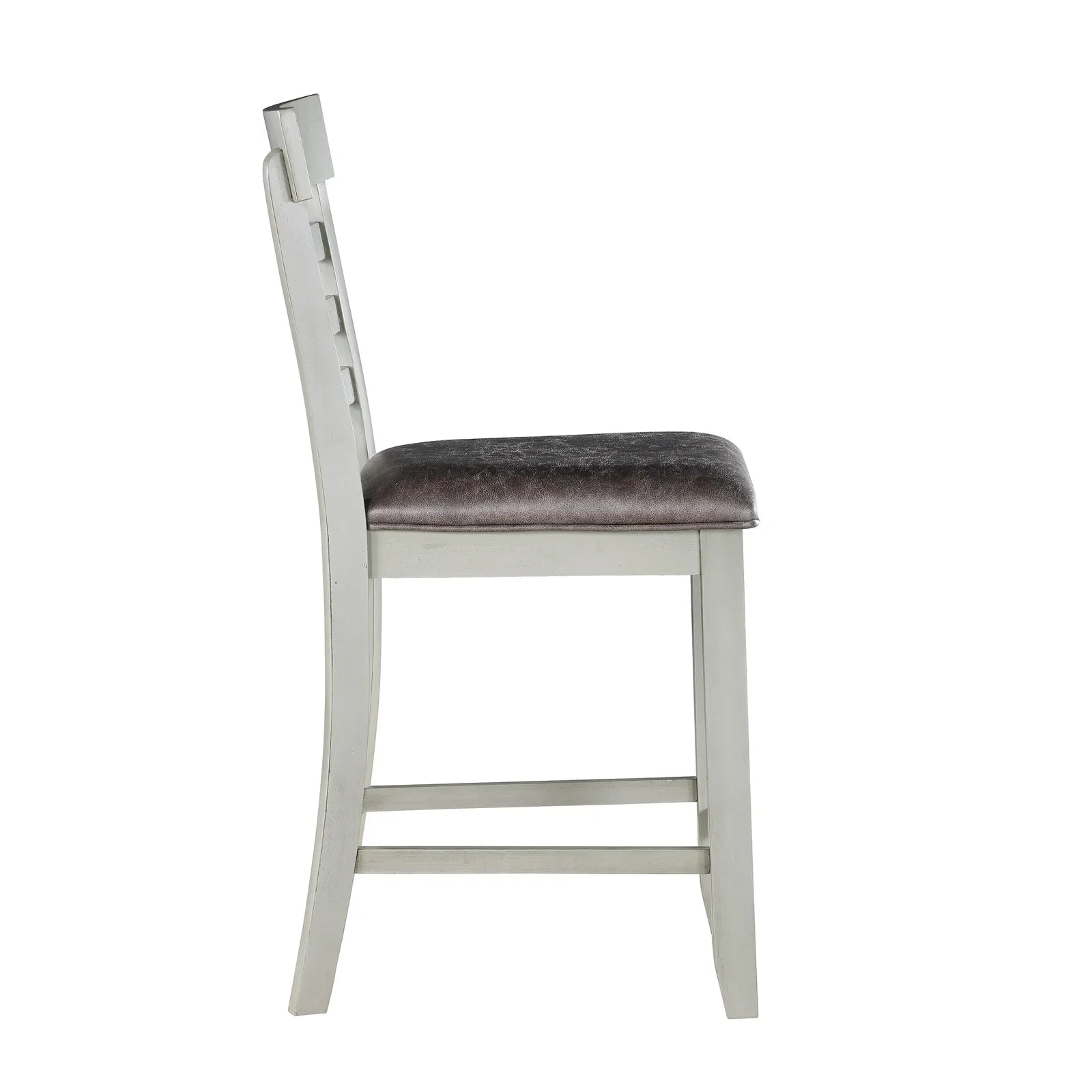 Upholstered 24'' Counter Stool Grey (Set of 2)