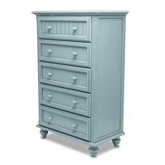 5 - Drawer Coastal Chest Solid Wood (minor Damage)