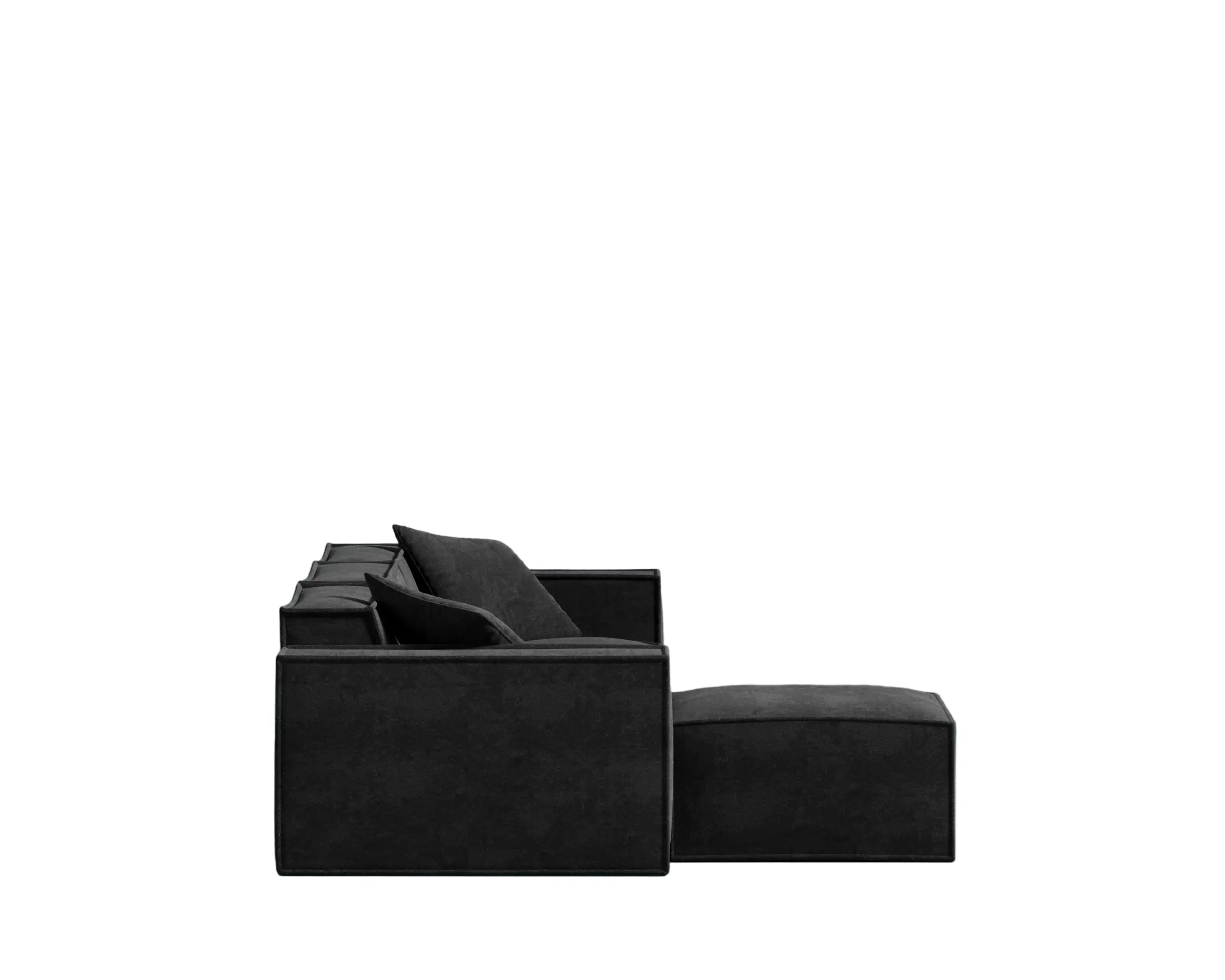 4 pieces Carbon Black - Sectional Sofa