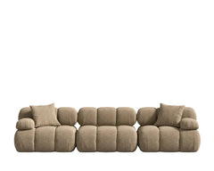 Three Seater Fawn Sofa