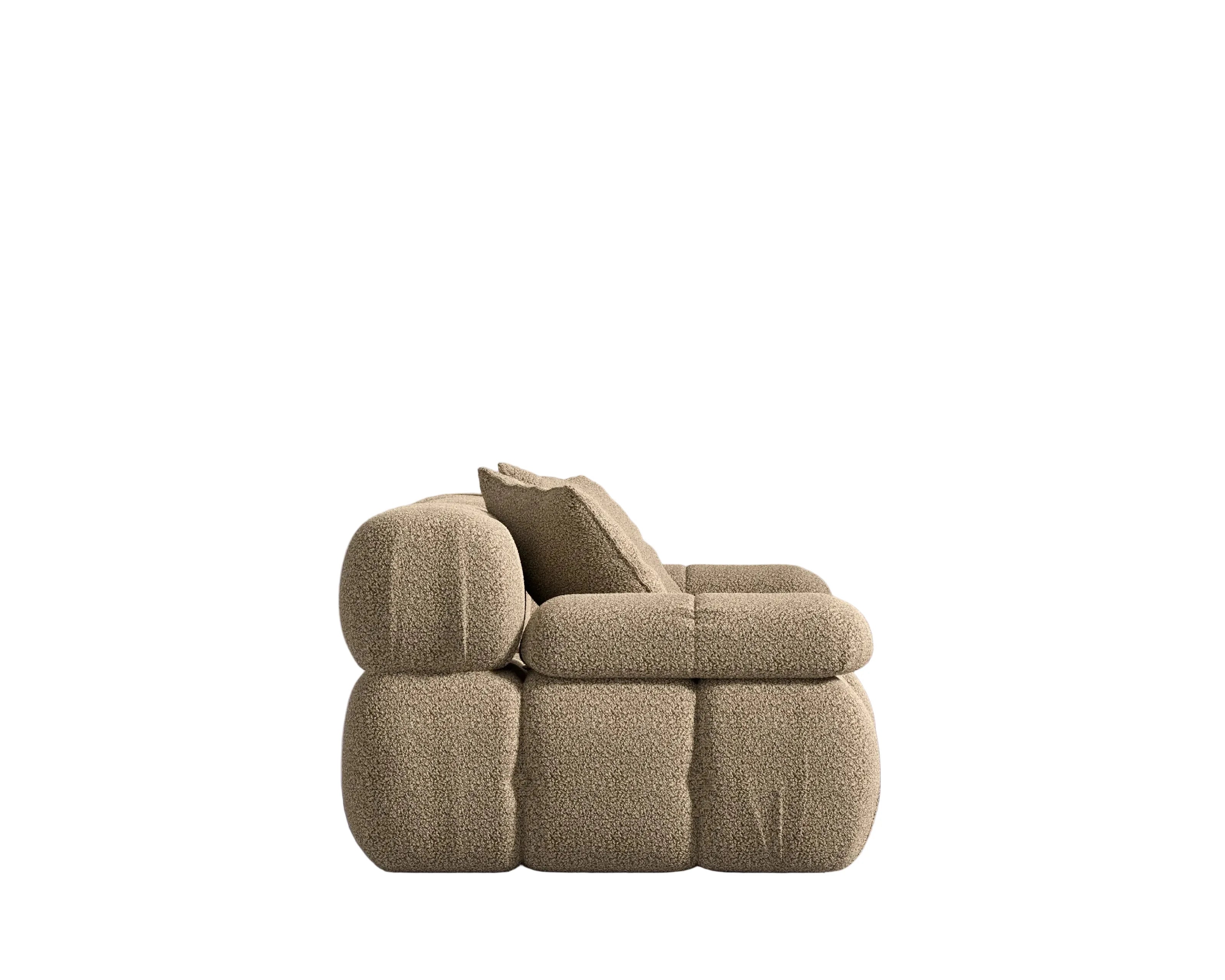 Three Seater Fawn Sofa