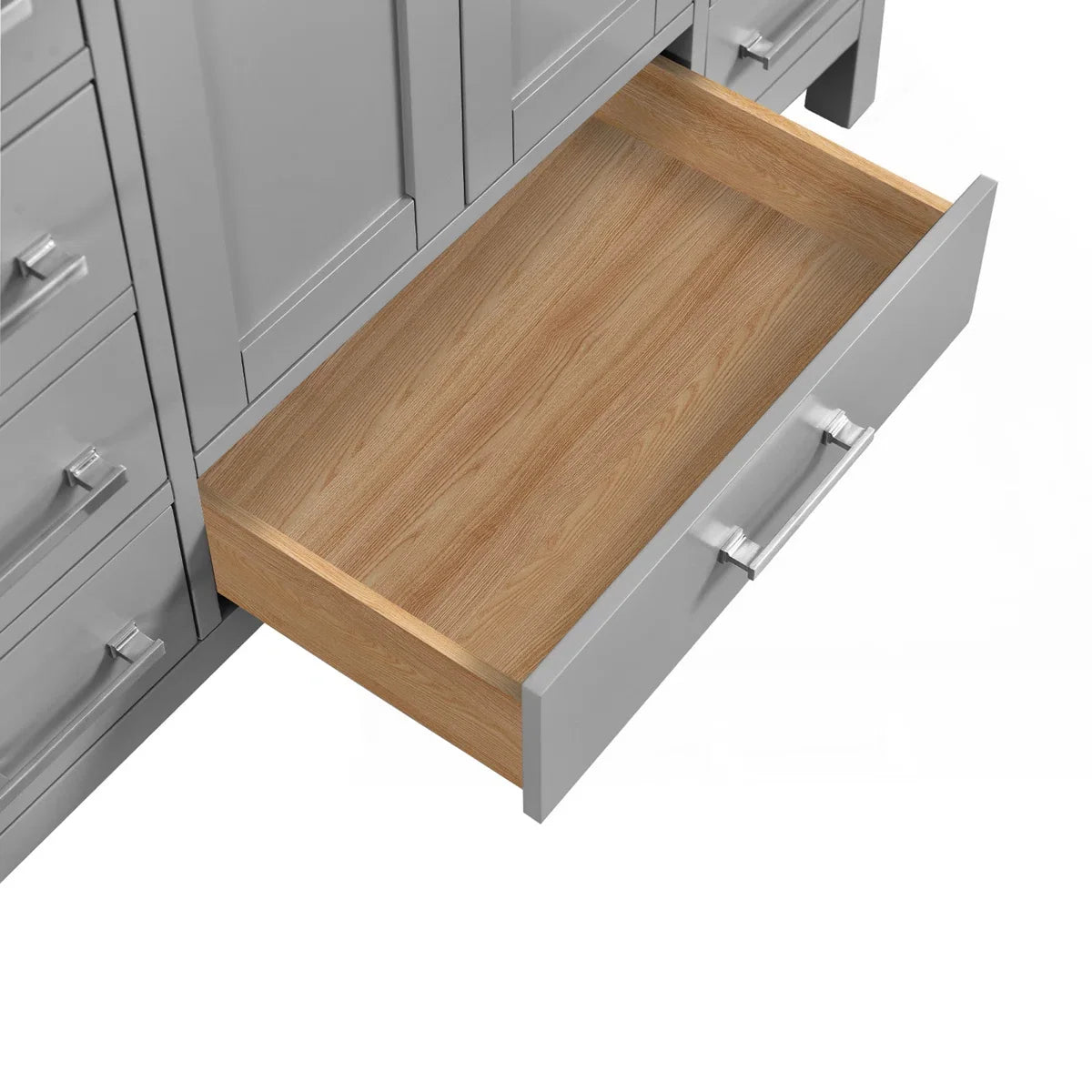 60-inch Countertop with Double sink, gray(Minor Damge)