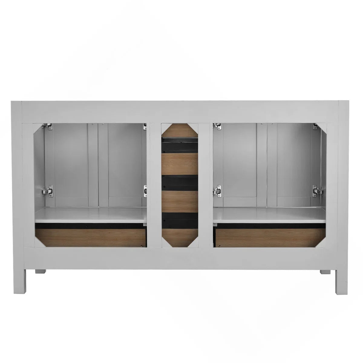 60-inch Countertop with Double sink, gray(Minor Damge)