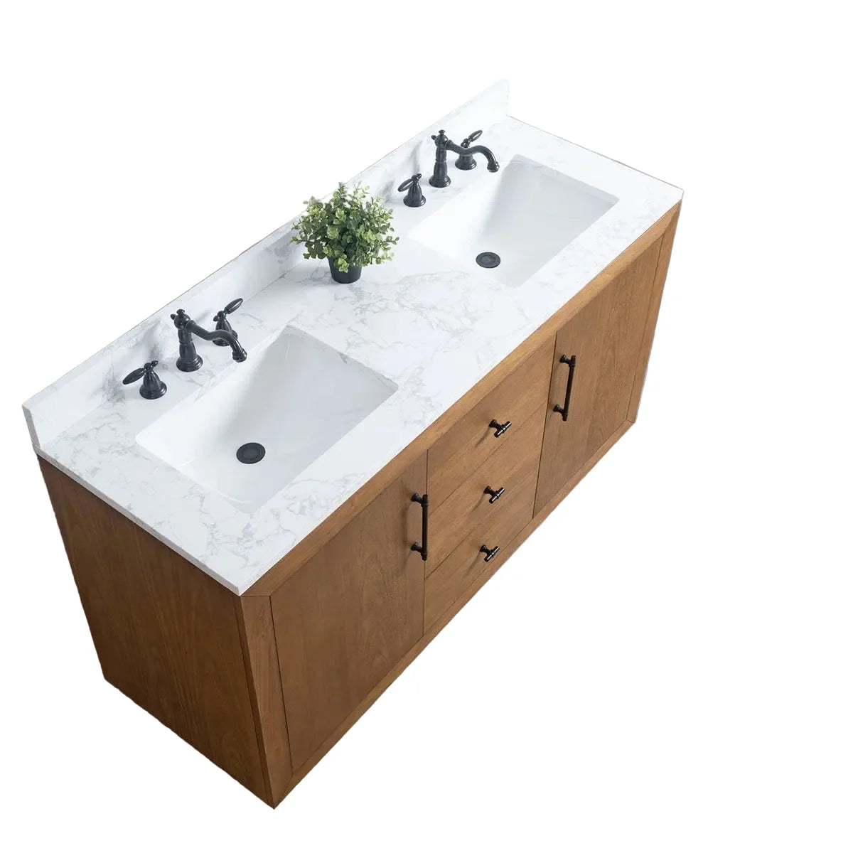Freestanding double vanity unit