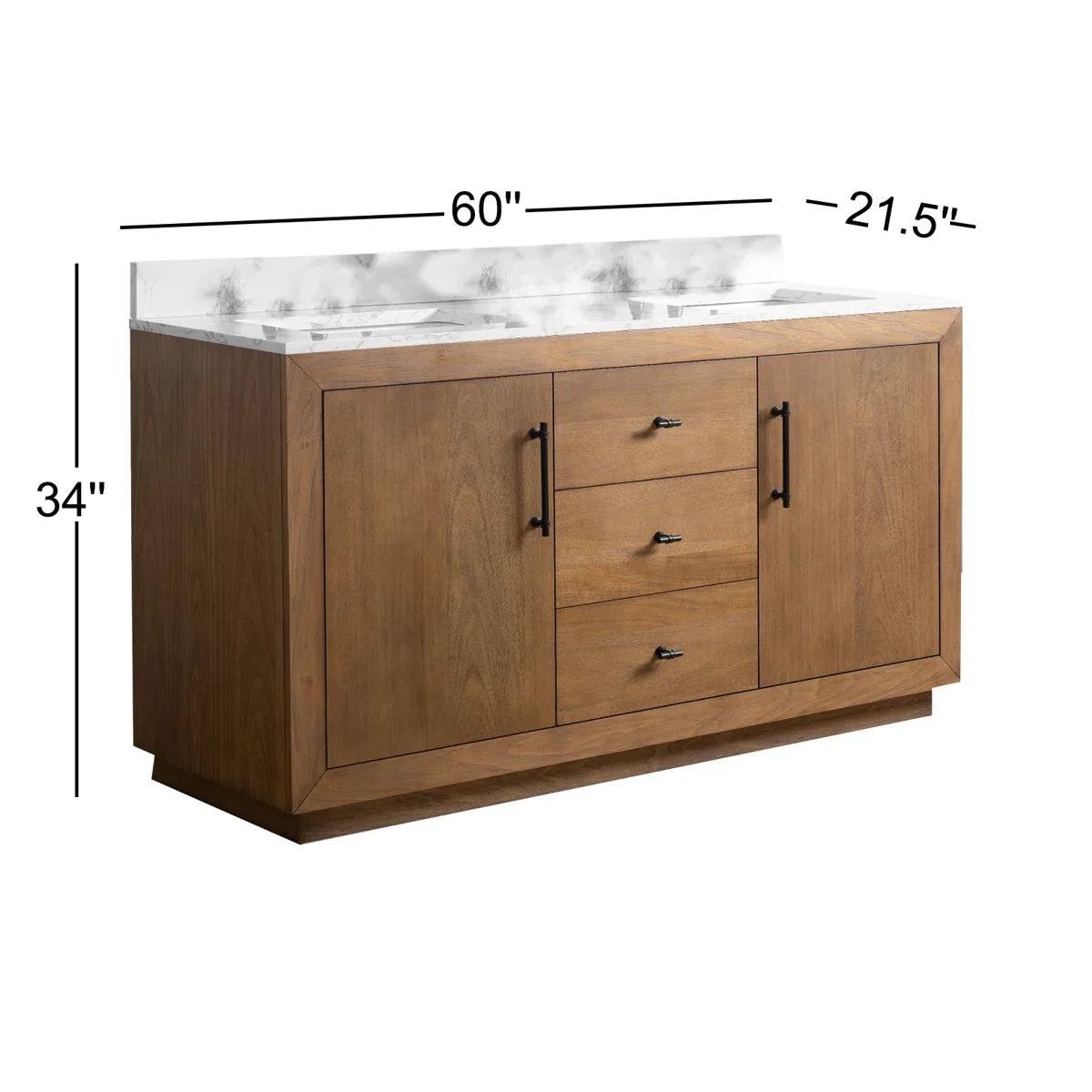 Freestanding double vanity unit