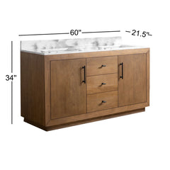 Freestanding double vanity unit