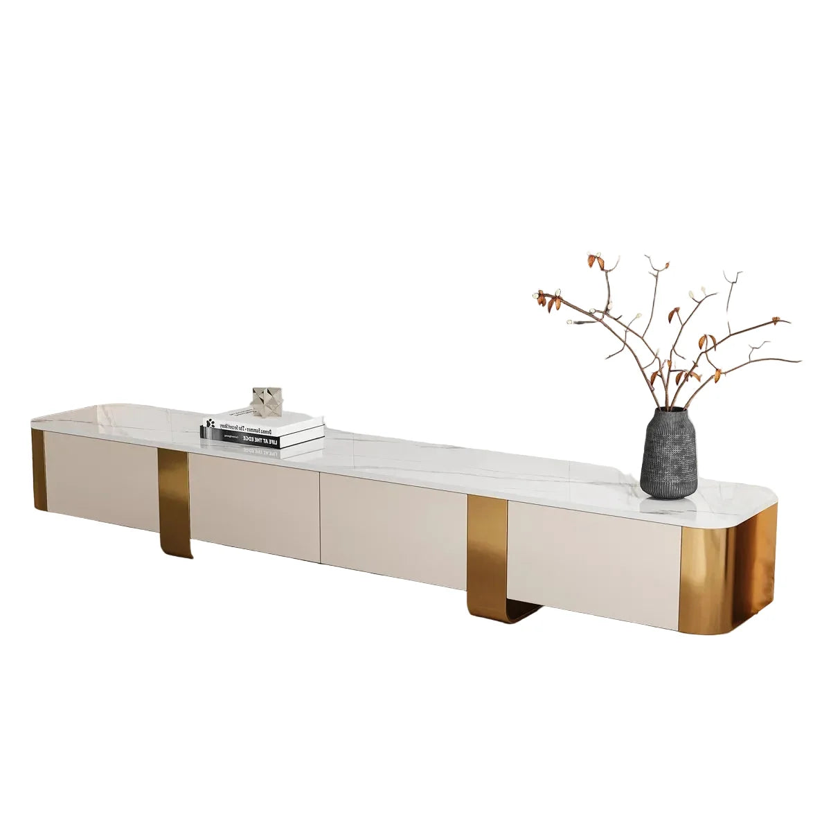 Modern Luxury 79'' Media Console with 4 Drawers