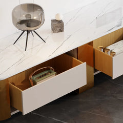 Modern Luxury 79'' Media Console with 4 Drawers