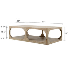 Peking Ming Solid Wood Coffee Table (Minor Damage)