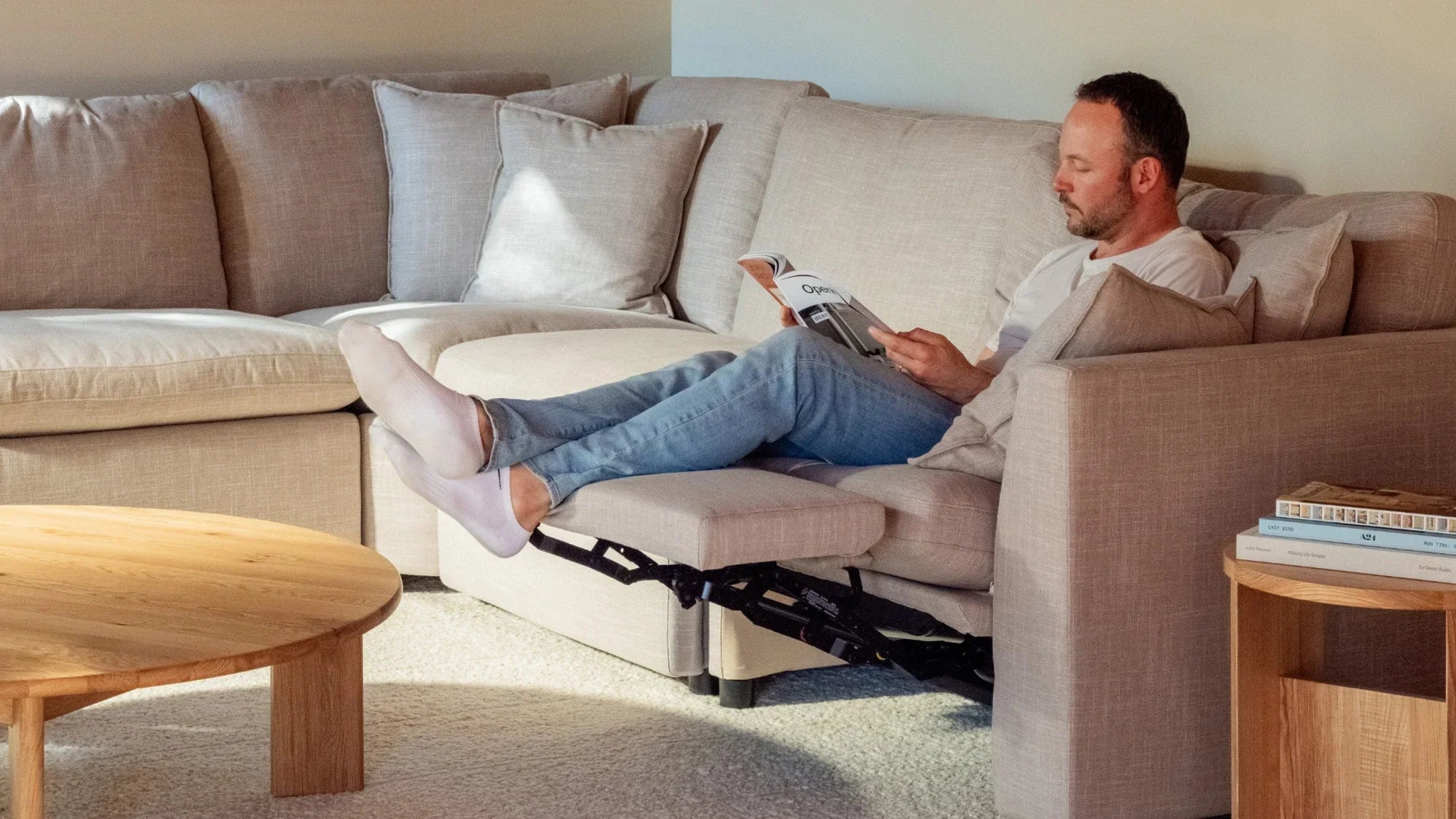 Light Pebble - Lift Off Power Recliner Right Arm
