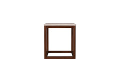 Ellis Side Table Travertine and Wood