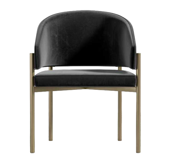 U Velvet Dining chair BLACK