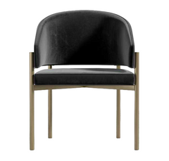 U Velvet Dining chair BLACK