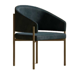 U Velvet Dining chair LIGHT BLACK