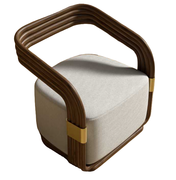 Curved  Lounge Chair - Alessund