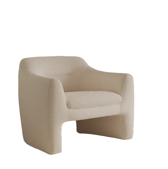 Lounge Chair Wool Ivory - Eleanor