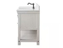 Wesley 60 in. W x 22 in. D Bath Vanity White with White Sink