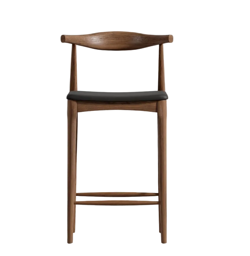 Trento Jet Walnut Counter Stool