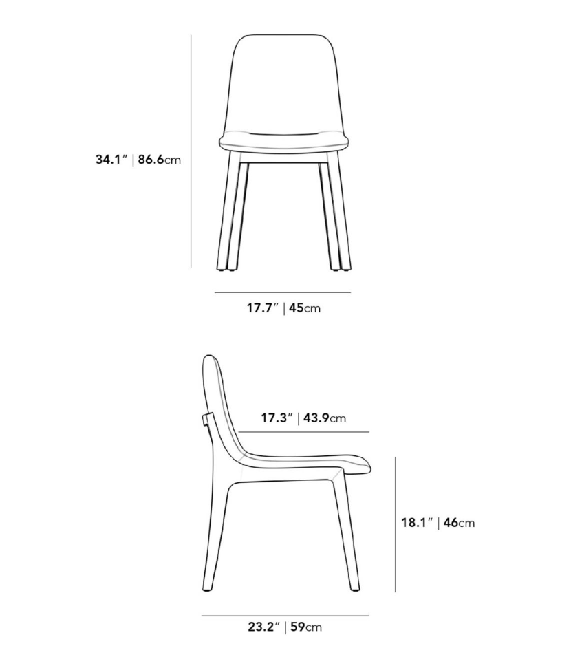 Monaco Grey - Aubrey side chair
