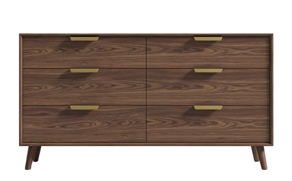Walnut Wide Dresser - Asher