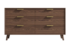 Walnut Wide Dresser - Asher