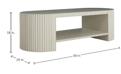 Mindi Wood Oval Coffee Table