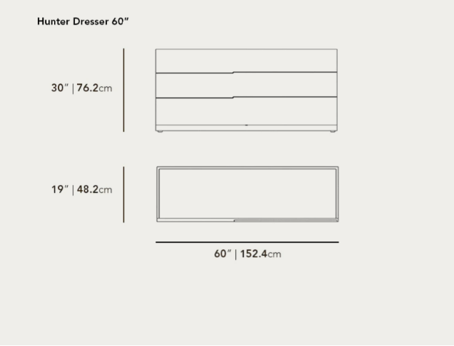 60"Glossy Lacquer Dresser