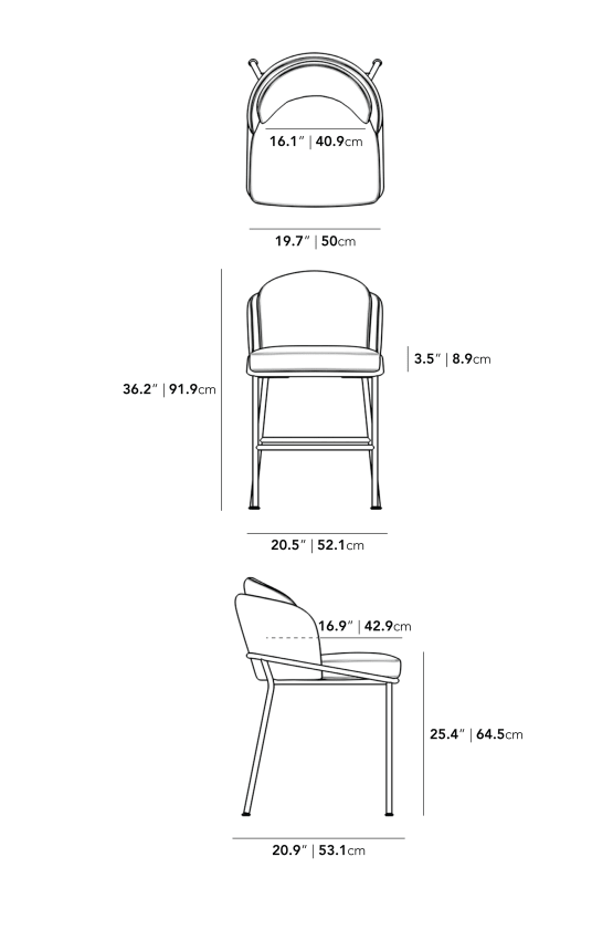 Black counter stool