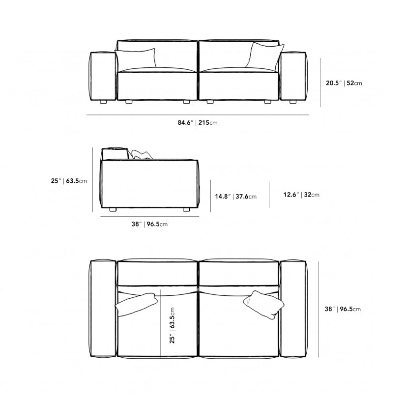 Parker Sofa Grey (Minor Damage)