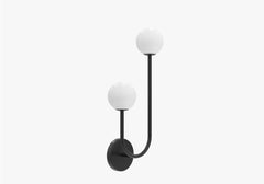 2 Light Sconce Black Finish