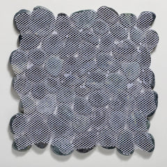 Sliced Pebble Mosaic Wall Floor Black