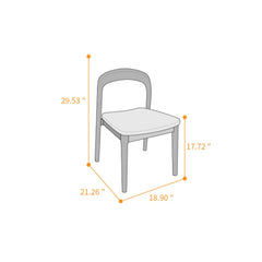 Solid Wood Upholstered Dining Chair (Set of 2)