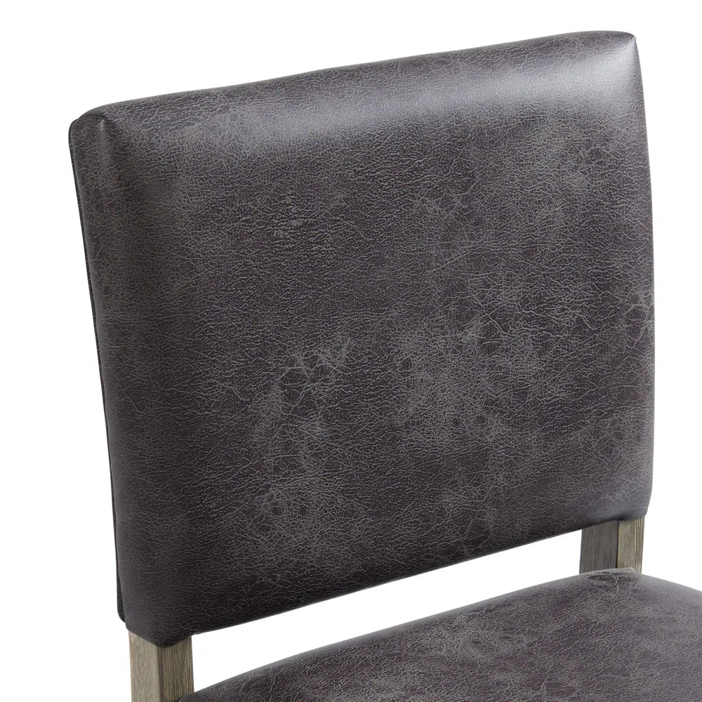 Upholstered Side Chair in grey (Set of 2)
