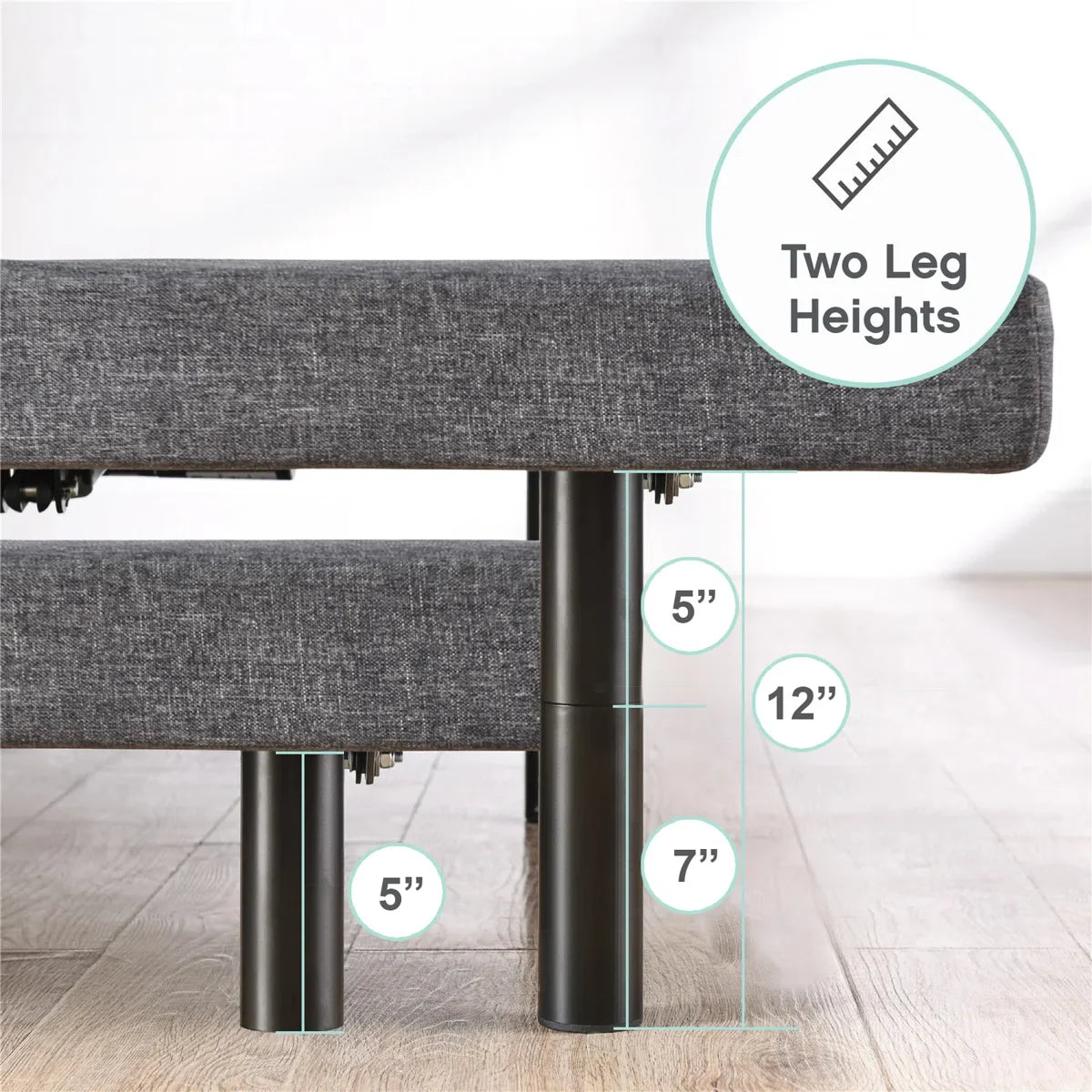 15" Massaging  Adjustable Bed with Wireless Remote