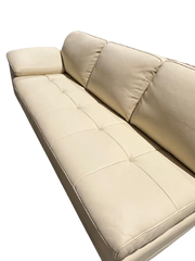 Leather Look left sectional cream (Minor damage)