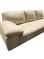 Leather Look left sectional cream (Minor damage)
