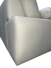 Leather Look left sectional cream (Minor damage)