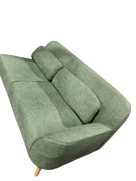 Loveseat green olive right arm