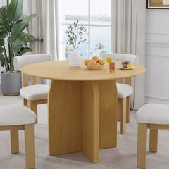 52" Wood Round Dining Table
