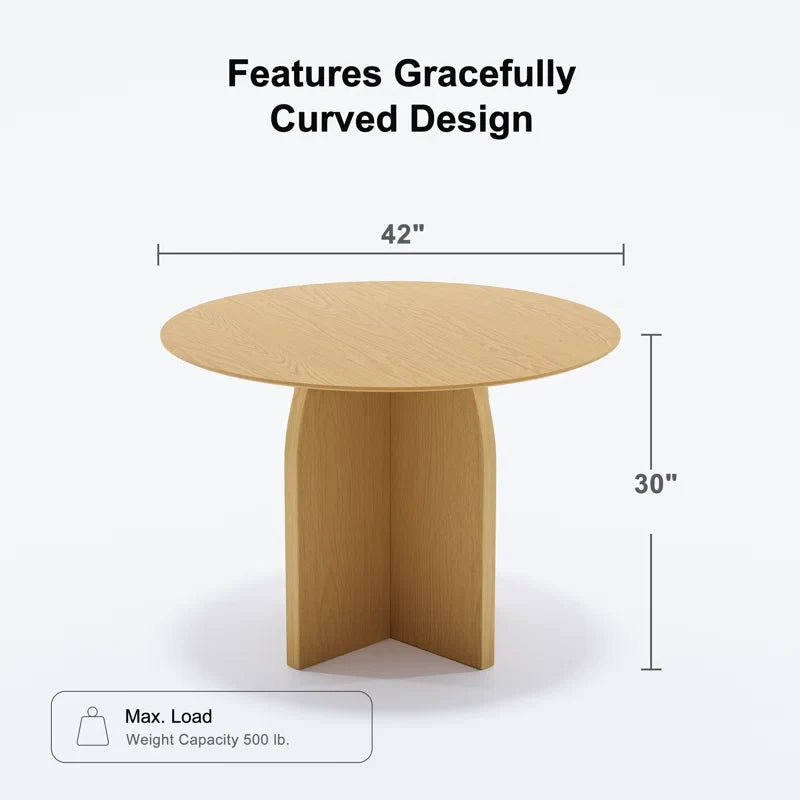 52" Wood Round Dining Table