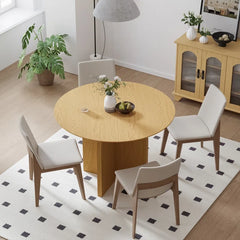 52" Wood Round Dining Table