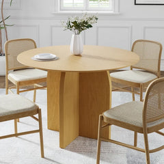 52" Wood Round Dining Table