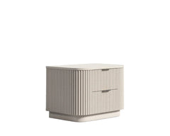 Alabaster Matte Lacquer-Nightstand