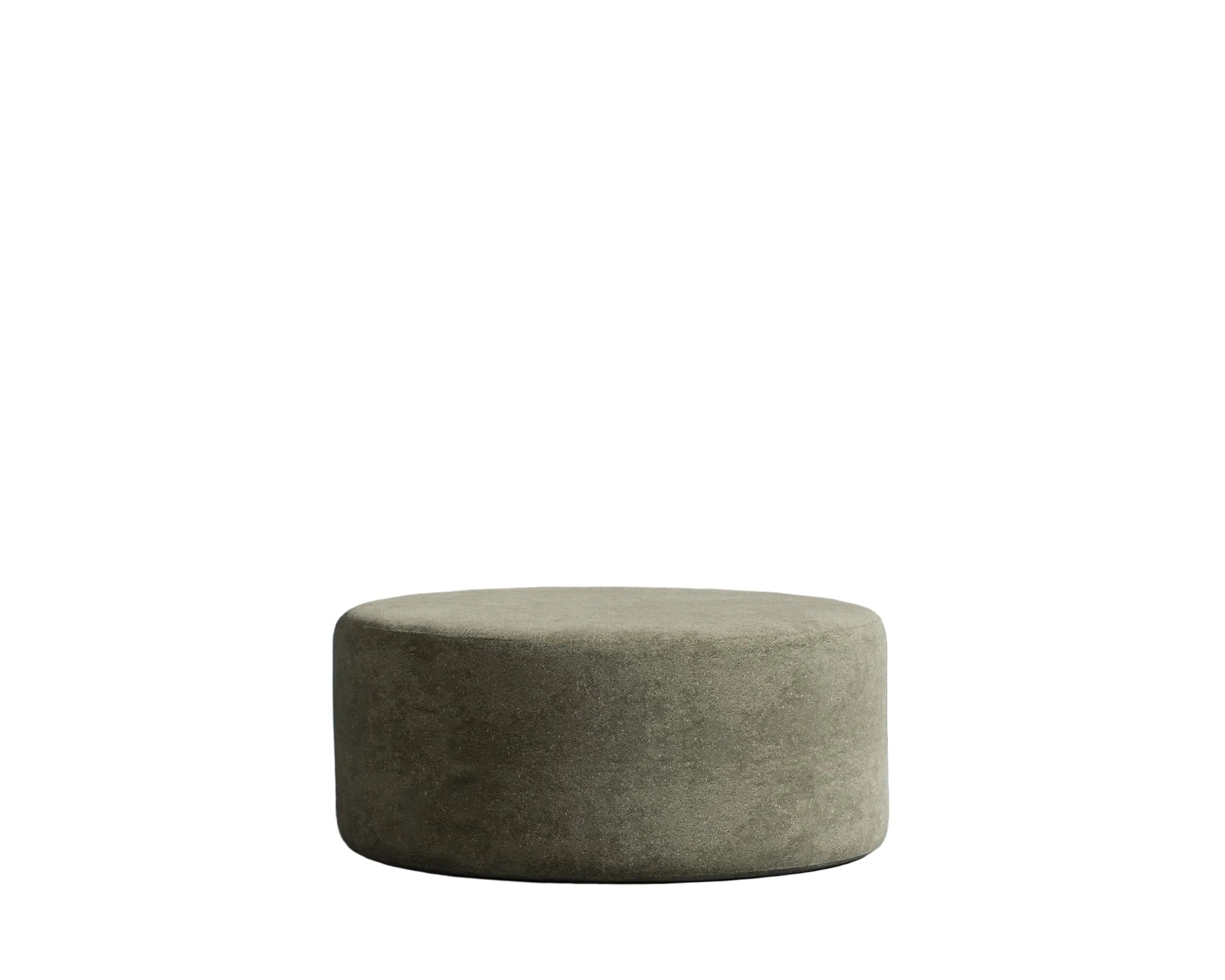 Krypton Green sectional with Round Ottoman